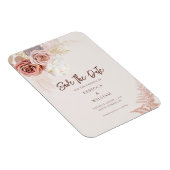 Waterverf Pampas Grass Script De datum opslaan Magneet (Rechterzijde)