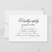 Waterverf Pampas Grass Trouwlied Verzoek RSVP Kaartje (Achterkant)