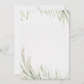 Waterverf Pampas Grass Wedding Uitnodiging (Achterkant)
