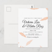Waterverf Pampas Leaf Silhouette Wedding Invitati Briefkaart (Voorkant / Achterkant)