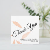 Waterverf Pampas Leaf Silhouette Wedding Kaart (Staand voorkant)