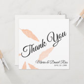 Waterverf Pampas Leaf Silhouette Wedding Kaart (Voorkant / Achterkant in situ)