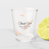 Waterverf Pampas Leaf Silhouette Wedding Shot Glas (Voorkant)