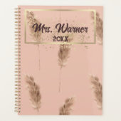 Waterverf Pampas Personalized Teacher Gift Planner (Voorkant)