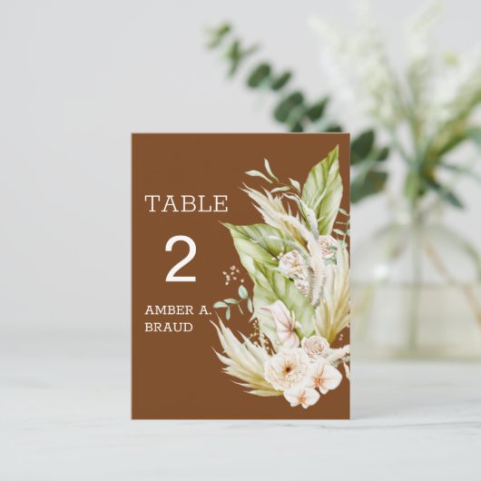  Waterverf Pampas Poster Briefkaart (Staand voorkant)