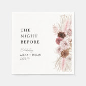 Waterverf pampasgras stoffig roze avond ervoor servet (Voorkant)