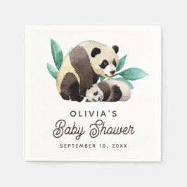 Waterverf panda baby shower. Beren Servet