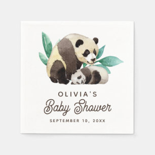 Waterverf panda baby shower. Beren Servet