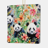 Waterverf Panda Beer Keramisch Ornament (Links)