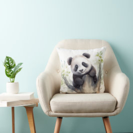 Waterverf Panda Beer Kussen