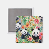 Waterverf Panda Beer Magneet (Voorkant / Achterkant)