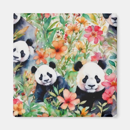Waterverf Panda Beer Magneet (Voorkant)