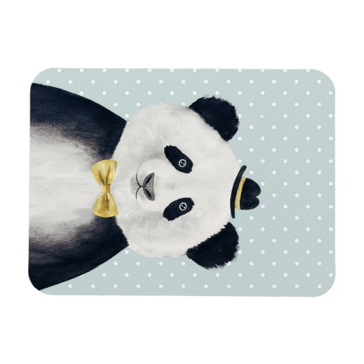 Waterverf Panda Beer Magneet (Horizontaal)