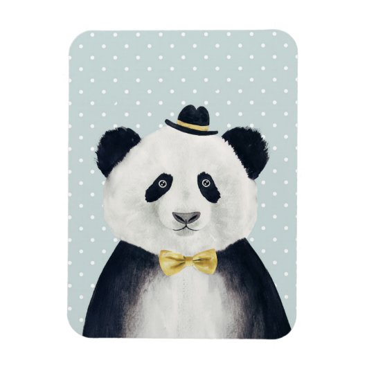 Waterverf Panda Beer Magneet (Verticaal)