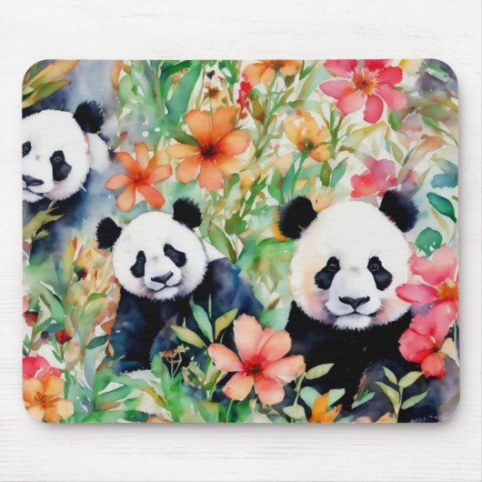 Waterverf Panda Beer Muismat (Voorkant)