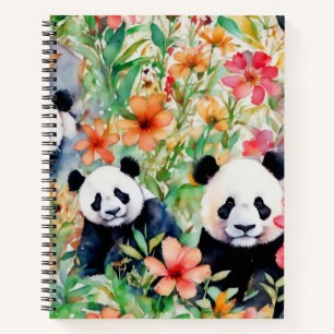 Waterverf Panda Beer Notitieboek