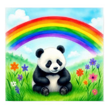 Waterverf Panda Beer Poster