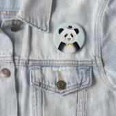 Waterverf Panda Beer Ronde Button 5,7 Cm (In situ)