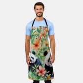 Waterverf Panda Beer Schort (Gedragen)