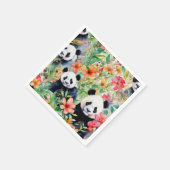 Waterverf Panda Beer Servet (Hoek)