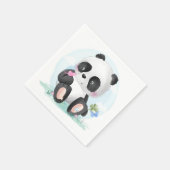Waterverf Panda Beer Servet (Hoek)