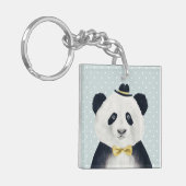 Waterverf Panda Beer Sleutelhanger (Voorkant Links)