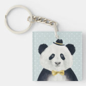 Waterverf Panda Beer Sleutelhanger (Voorkant)