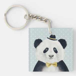 Waterverf Panda Beer Sleutelhanger