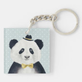Waterverf Panda Beer Sleutelhanger (Achterkant)