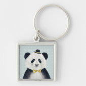 Waterverf Panda Beer Sleutelhanger (Voorkant)