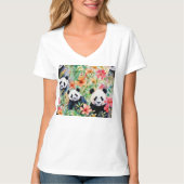 Waterverf Panda Beer T-shirt (Voorkant)