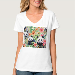 Waterverf Panda Beer T-shirt
