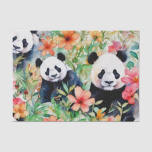 Waterverf Panda Beer Tissuepapier