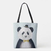 Waterverf Panda Beer Tote Bag (Achterkant)