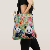 Waterverf Panda Beer Tote Bag (Dichtbij)