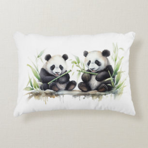 Waterverf Panda Beren Accent Kussen