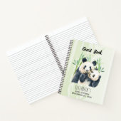 Waterverf Panda Beren Baby shower Gastenboek Notitieboek (Binnen)