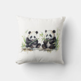Waterverf Panda Beren Kussen