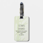 Waterverf Panda Beren Mam en Baby in Bamboo Bagagelabel (Achterkant verticaal)