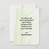 Waterverf Panda Beren Mam en Baby in Bamboo Bedankkaart (Achterkant)