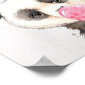 Waterverf Panda Bubble Nursery Art Print (Hoek)