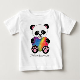 Waterverf Panda met regenbooghart