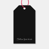 Waterverf Panda met regenbooghart Cadeaulabel (Achterkant)