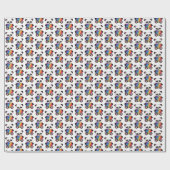 Waterverf Panda met regenbooghart Cadeaupapier (Vlak)