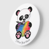 Waterverf Panda met regenbooghart Grote Klok (Hoek)