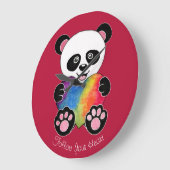 Waterverf Panda met regenbooghart Grote Klok (Hoek)