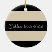 Waterverf Panda met regenbooghart Keramisch Ornament (Achterkant)