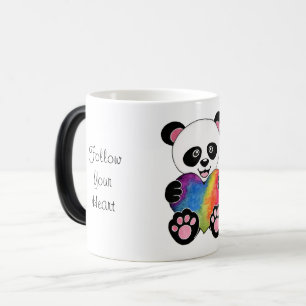 Waterverf Panda met regenbooghart Magische Mok