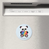 Waterverf Panda met regenbooghart Magneet (Insitu (Vaatwasser))