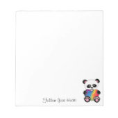 Waterverf Panda met regenbooghart Notitieblok (Voorkant)